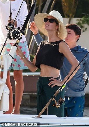 Ivanka is seen during the boat trip on Sunday