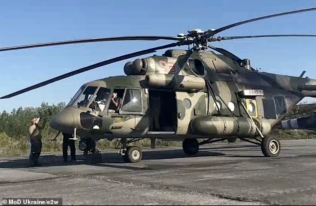 Russian President Vladimir Putin was allegedly in a Mi-8 helicopter like the one pictured. The Kremlin has offered no additional evidence that the entanglement occurred on Tuesday, but attacks on Ukraine escalated all weekend long