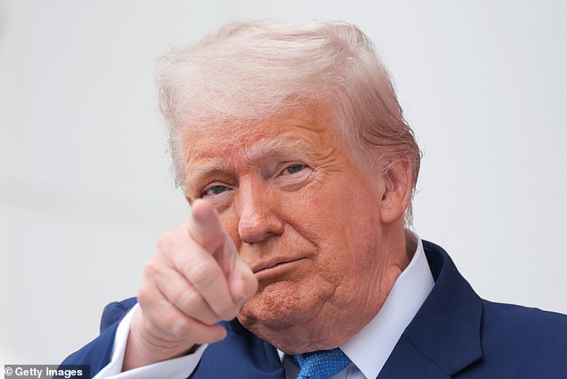 President Donald Trump photographed during a Memorial Day tribute at Arlington National Cemetery on Monday. Trump told reporters Sunday that he hadn't heard that Russian President Vladimir Putin's helicopter was ensnared in a Ukrainian drone attack