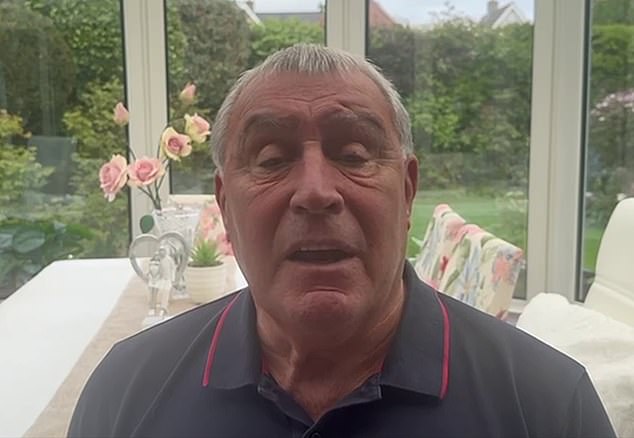 Several of Lineker's former team-mates and colleagues sent in messages to him - including ex-England goalkeeper Peter Shilton (pictured)