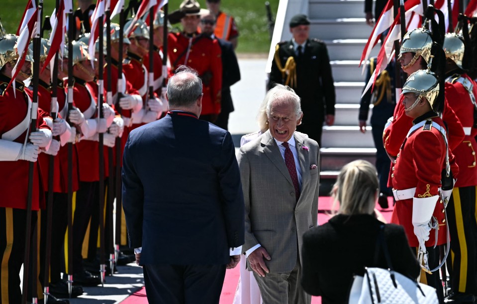King Charles III greeted by an honor guard in Ottawa.