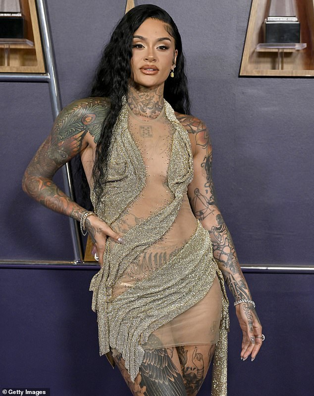 The Gangsta songstress slipped into a pair of open-toed Aquazurra heels that were embellished with rhinestone details