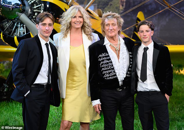 Stewart's other two absence children were his two youngest sons, 19-year-old Alistair (L) and 14-year-old Aiden (R), both of whom he shares with his current wife, Penny Lancaster (center left), whom he married in 2007; seen May 15 in London