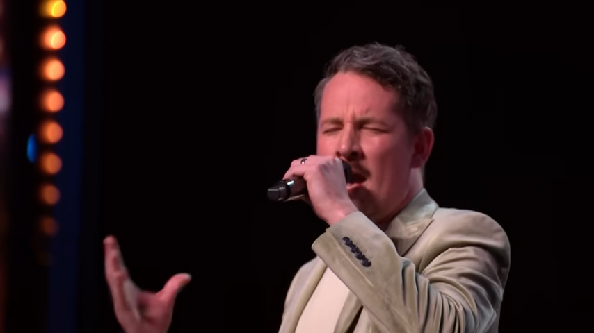 Max Fox singing on Britain's Got Talent.