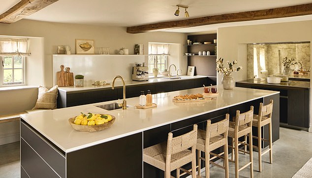 There are five bedrooms in the property, a cottage annexe, a heated pool and this beautifully designed kitchen