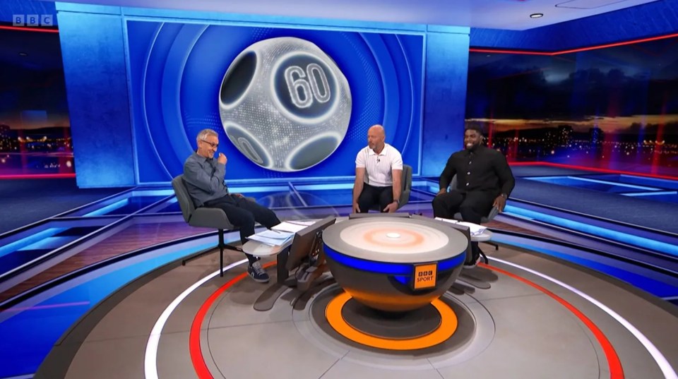 Screengrab of Gary Lineker on Match of the Day.