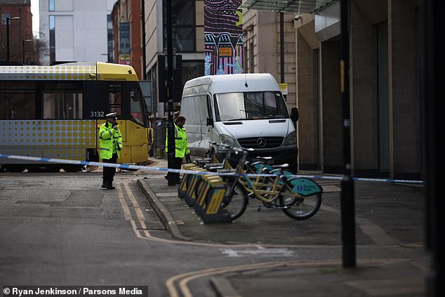 A van driver who caused the death of a three-year-old girl after snorting at least '20 lines of cocaine' has been jailed for 12 years (picture from the scene)