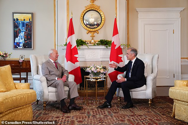 Prime Minister Mark Carney has an audience with King Charles at Rideau Hall in Ottawa on Monday