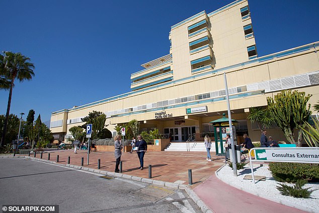 The tourist was rushed to the Costa del Sol Hospital in Marbella in a 'critical condition'