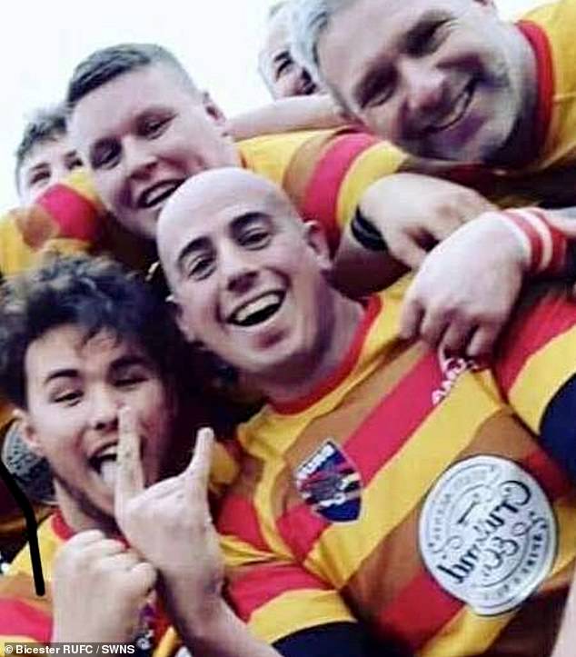 Martyn Sadler (centre) and Jennie Logan were also both members of the Bicester Vixens rugby team