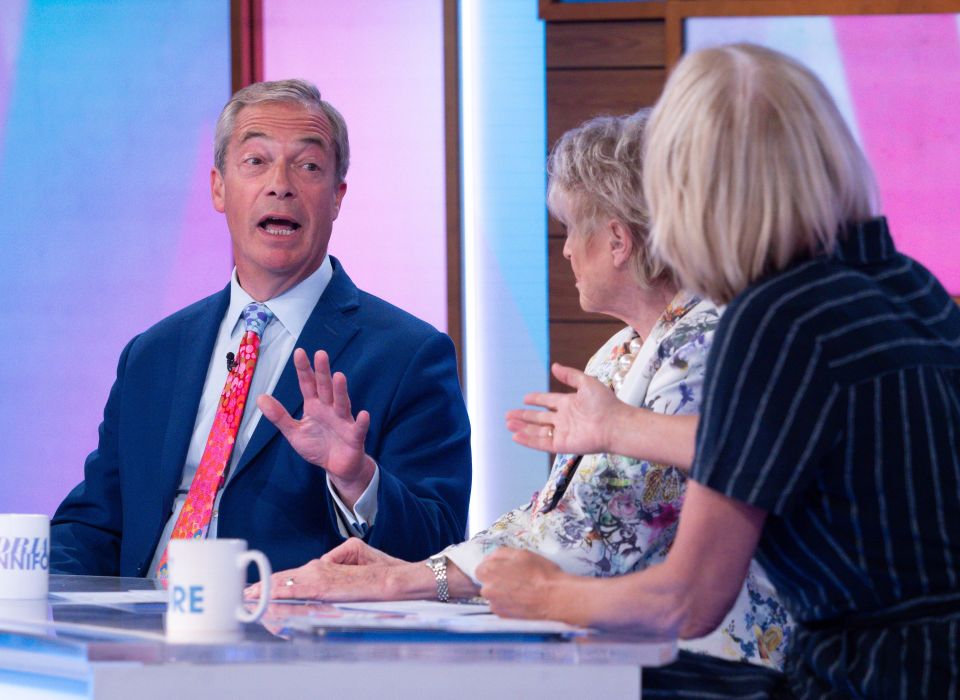 Nigel Farage on Loose Women TV show.