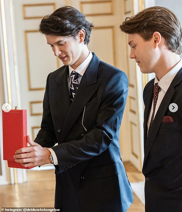 Nikolai appeared delighted as he received the honour during a private event at Amalienborg Palace