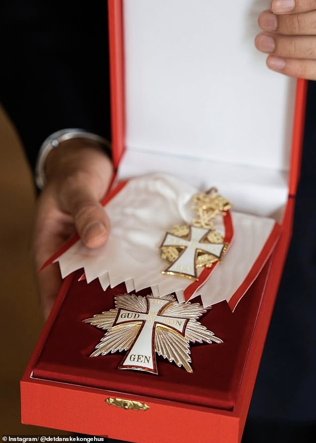 Queen Margrethe II of Denmark's grandsons received the Grand Cross of the Order of Dannebrog (pictured)