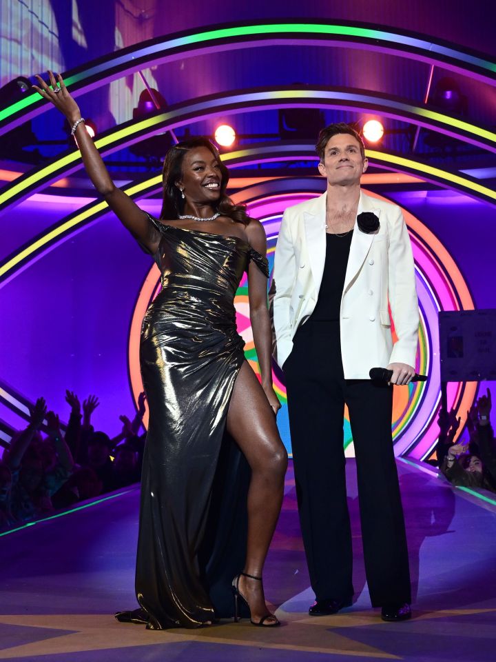 AJ Odudu and Will Best on the Celebrity Big Brother TV show.