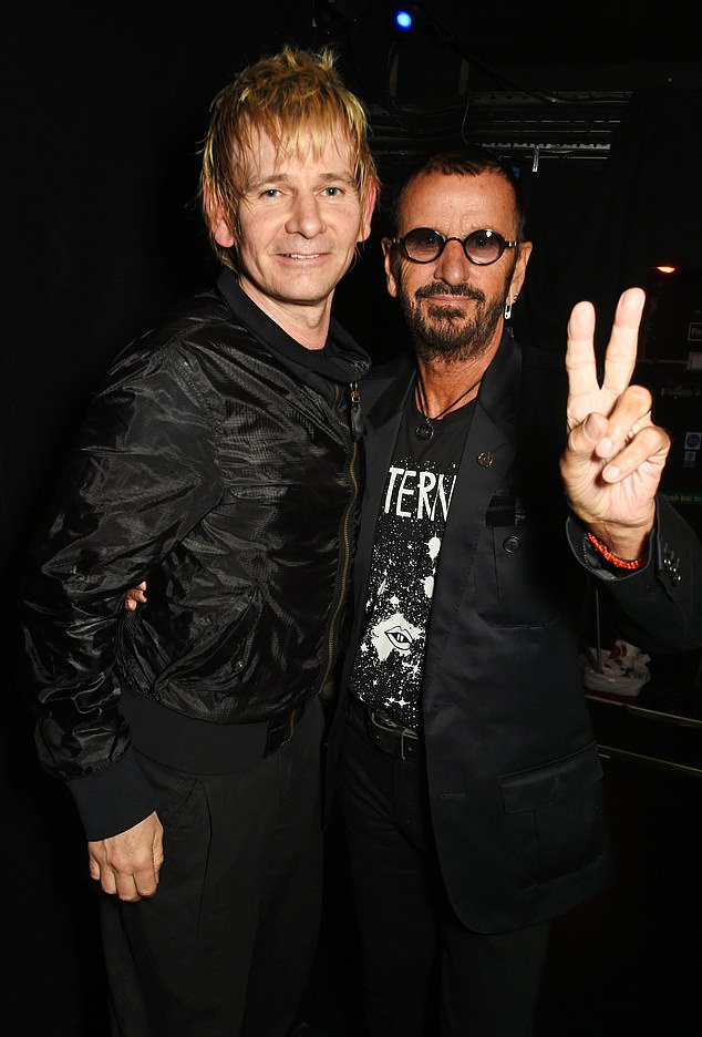 Conversation then turned to Zak being sacked from The Who, which he said had left his famous father 'not too happy' (pictured with father Ringo Starr in 2016)