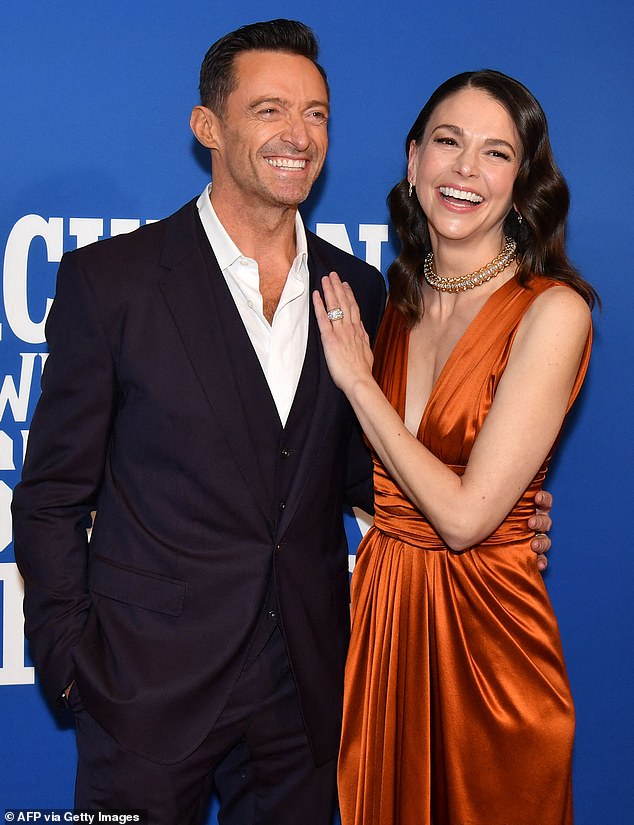 Fans must have been disappointed when they found out there was a romance, but that the person Hugh was sharing his sheets with was none other than Sutton Foster (right, pictured in 2022).