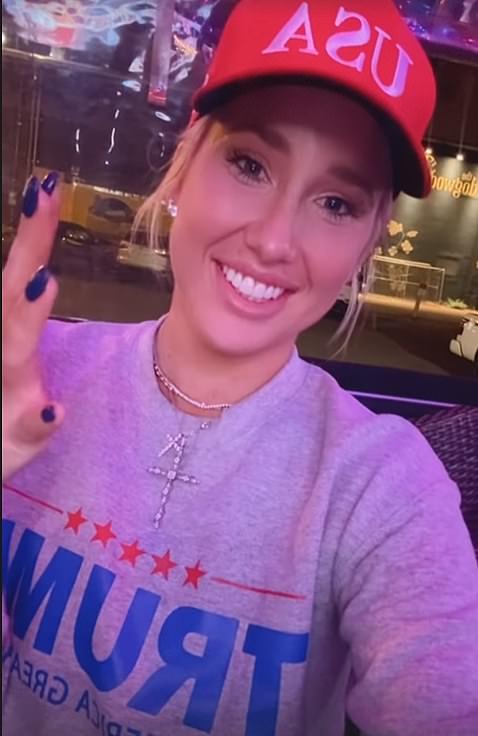 Savannah Chrisley sported a red USA hat and a Trump sweatshirt as she celebrated the president's 2024 win