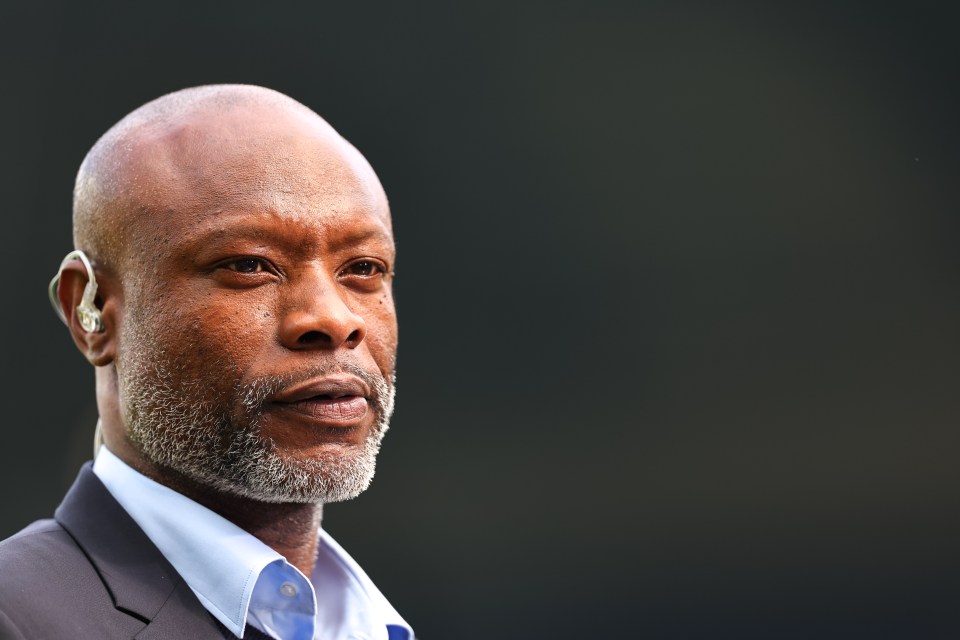 William Gallas working as a TV pundit.