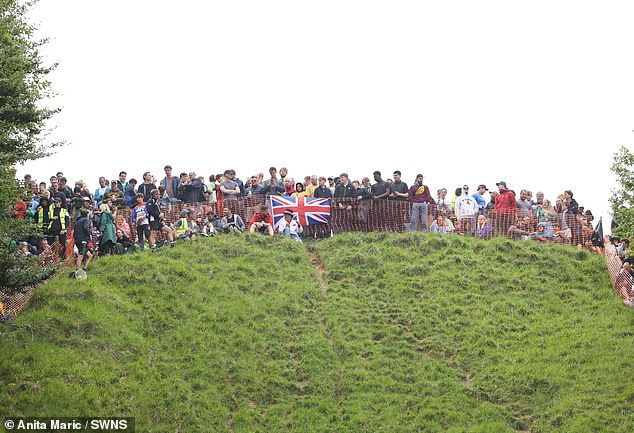 Crowds gathered for the annual Cheese Rolling races at Cooper's Hill in Brockworth