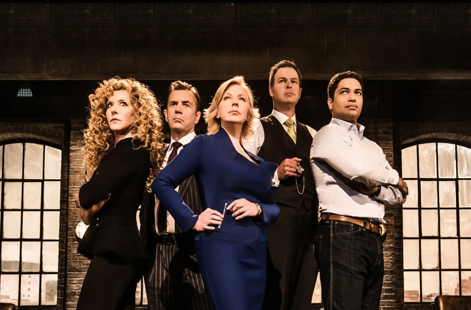 Promotional photo of the Dragons' Den judges.