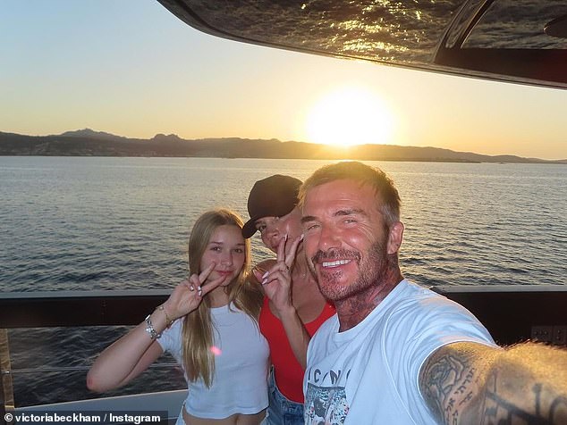 The Beckham family frequently holiday onboard their superyacht, which is named 'Seven'
