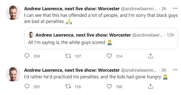 Lawrence was further condemned following England's penalty shoot-out loss to Italy in the 2021 Euros