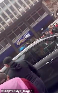 The public could be seen confronting the driver
