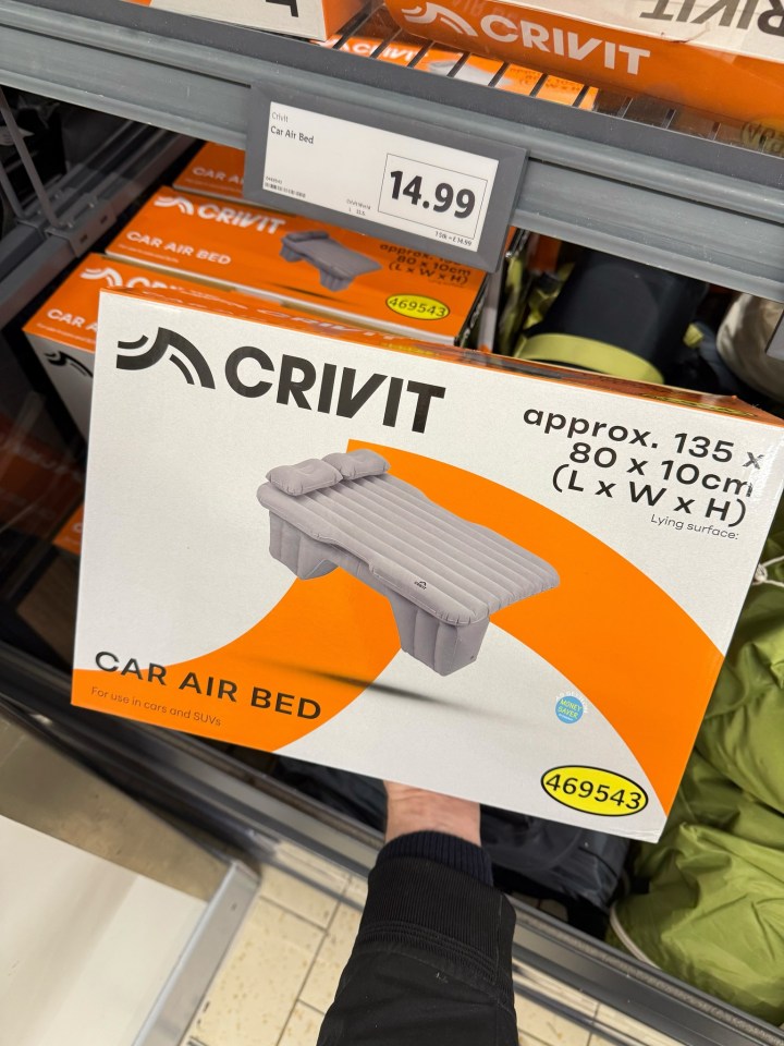 Crivit car air bed box in Lidl.