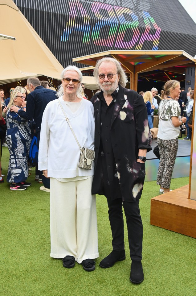 Anni-Frid Lyngstad and Benny Andersson of ABBA at the ABBA Voyage anniversary performance.