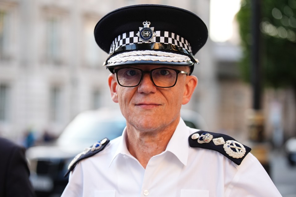 Sir Mark Rowley, Metropolitan Police Commissioner, at the Cabinet Office.