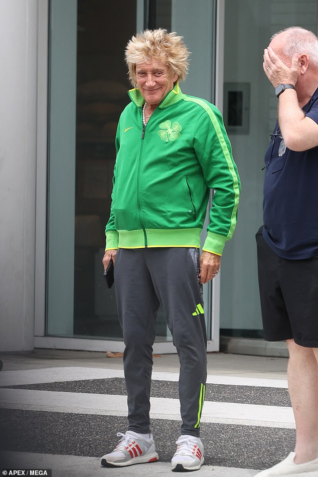 Rod himself (pictured on Wednesday) shared the news during an interview on The Peter Crouch podcast, but did not reveal whether drummer Kenney Jones would be joining them