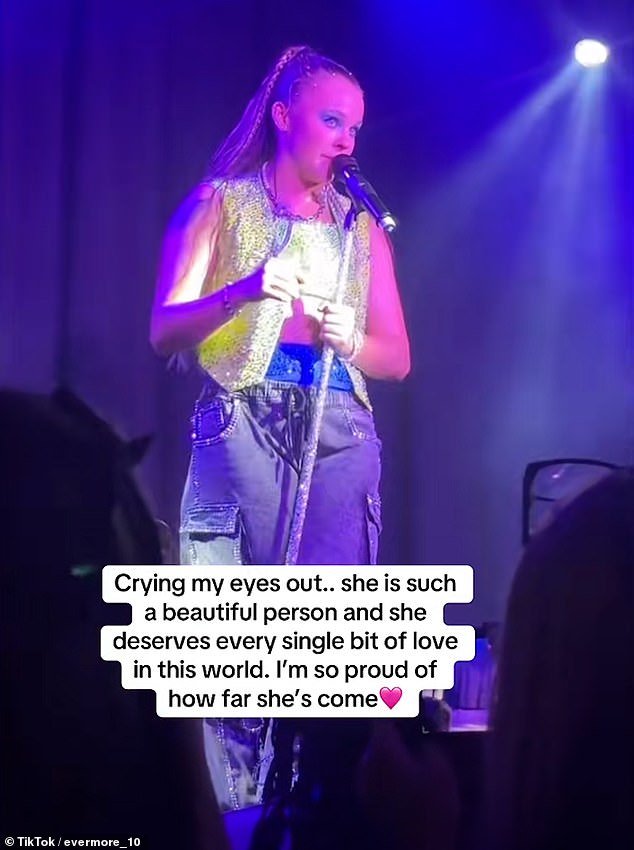 During her show on Tuesday, JoJo appeared to confirm her romance with Chris, and later broke down in tears as she told fans she feels 'so incredibly loved'