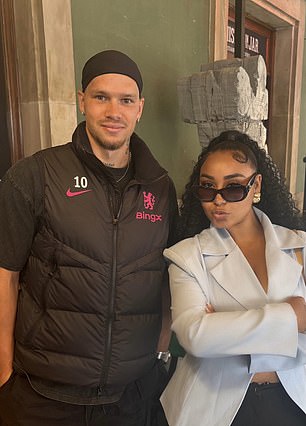 She was also linked to Chelsea's Mykhailo Mudryk (pictured in Poland on Tuesday)