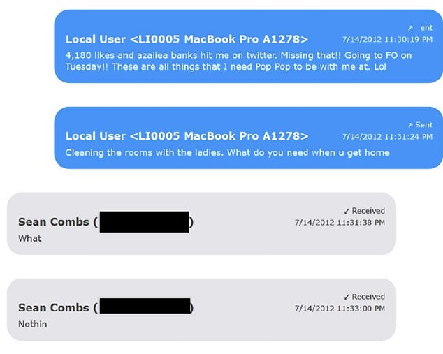 In one of their exchanges, Ventura referred to Combs as 'Pop Pop', a nickname she had for him, according to her testimony. She text him excitedly about social media fame and referred to their 'Freak Offs' as an 'FO'