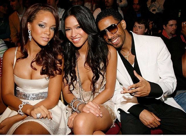 The jury was also shown photos of Rihanna and Cassie at star-studded events
