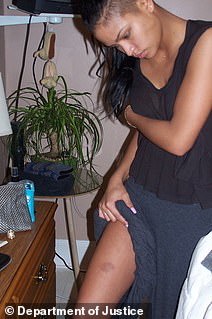 Among other evidence photos are troubling images of a battered and bruised Cassie after the notorious freak off sex sessions