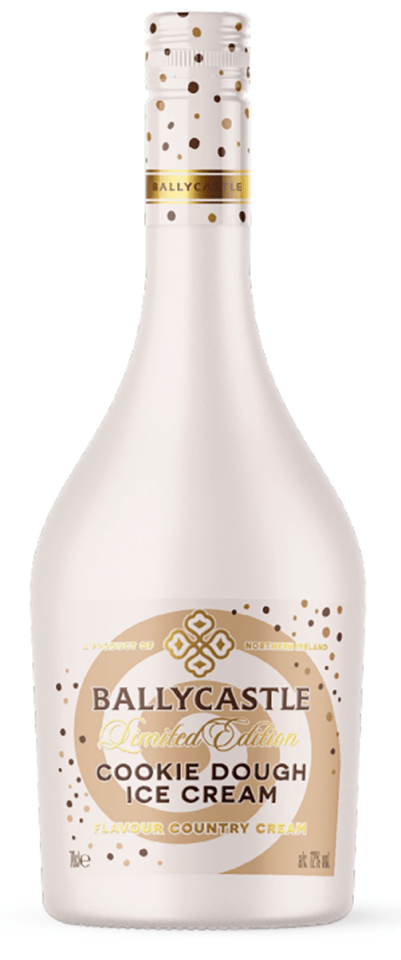 Ballycastle Limited Edition Cookie Dough Ice Cream bottle.