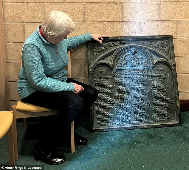 Vicar Angela Leonard (above) said: 'I just can't believe it. I had thought it would have been cut into pieces by now'