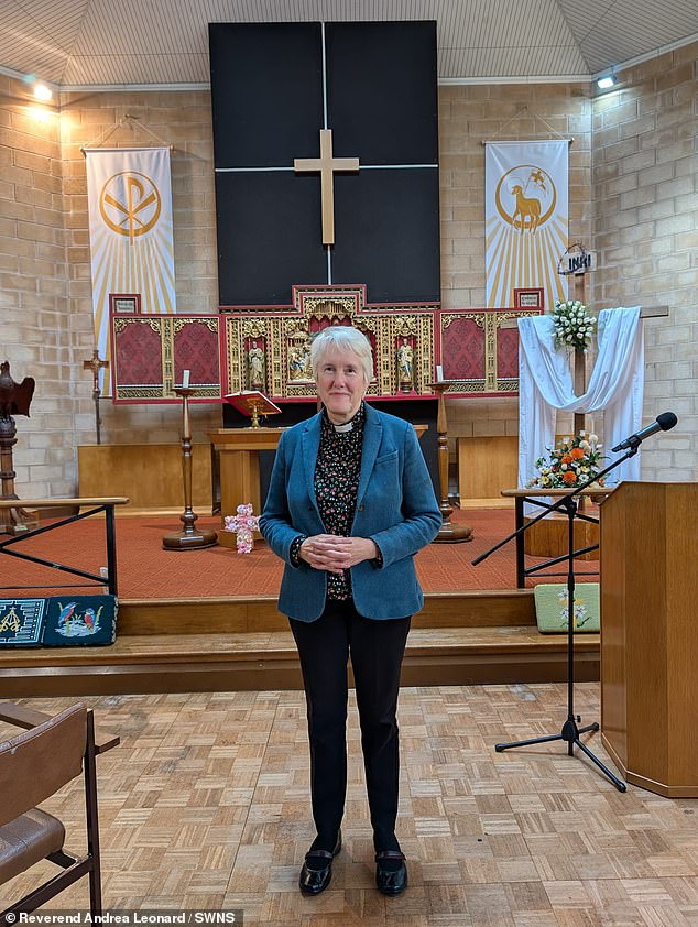 Reverend Andrea Leonard, 65, who has headed up the church since 2015, said the plaques had been taken under the cover of darkness on Friday night