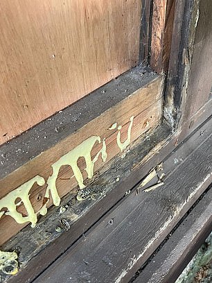 Mr Pout suspects the plaques were taken with a crowbar
