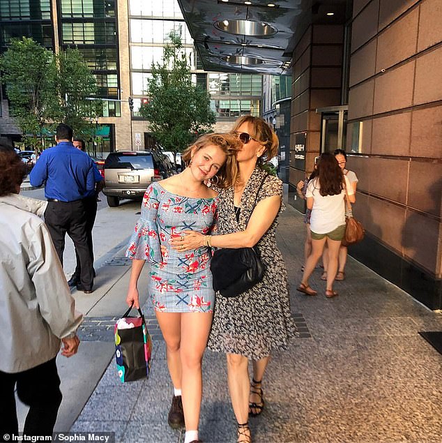 Huffman has been actively working to rebuild her career since her 2019 imprisonment for bribing college officials $15,000 to inflate her daughter's SAT scores (pictured with daughter Sophia)