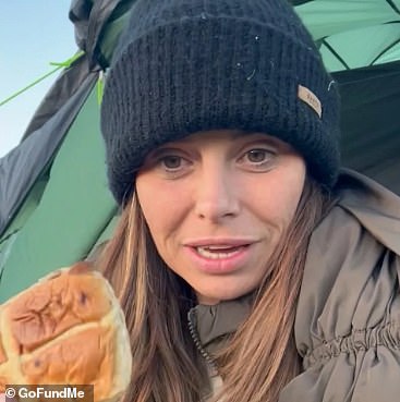 Former glamour model Louise Glover (pictured), 42, has revealed that she is homeless and living in a £60 tent or her car