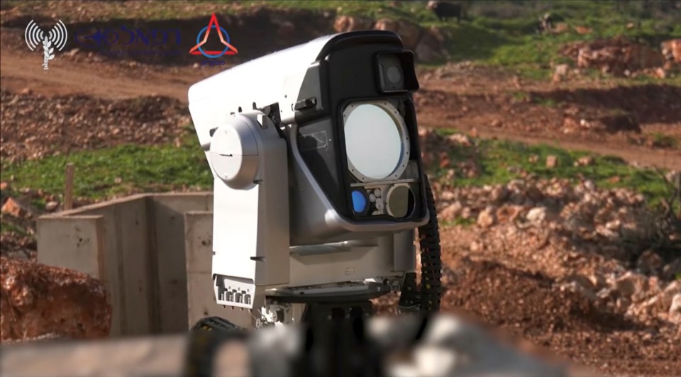 Israel's laser defense system in action.