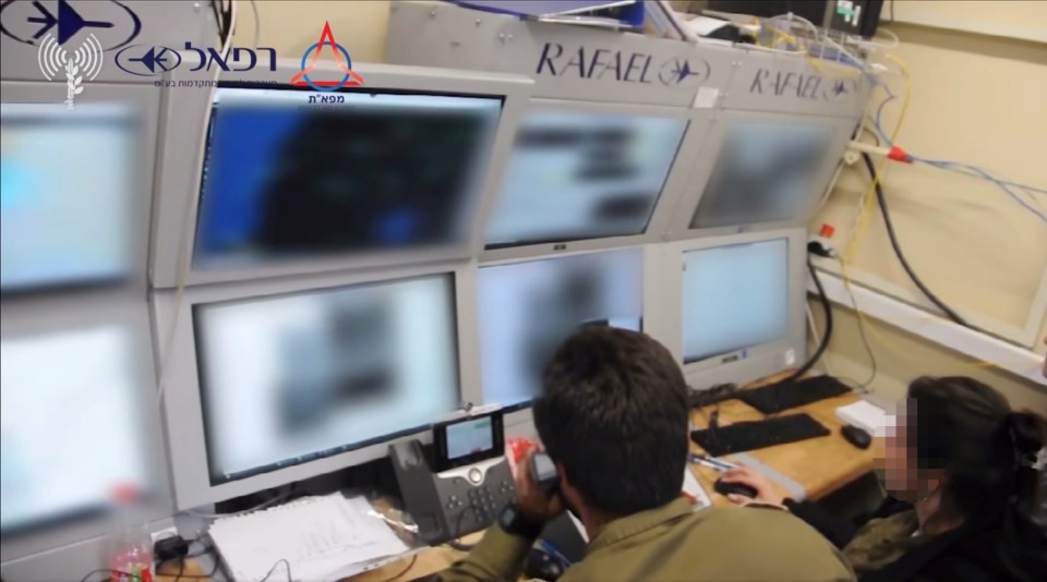 Israel's laser defense system in action.
