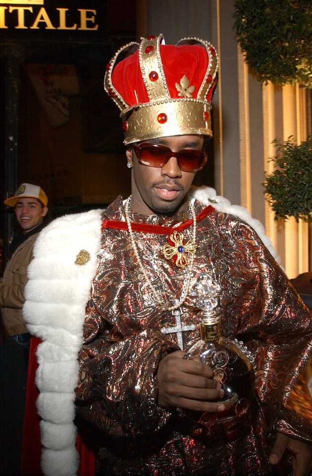 Sean "P. Diddy" Combs in a king costume at Heidi Klum's Halloween party.