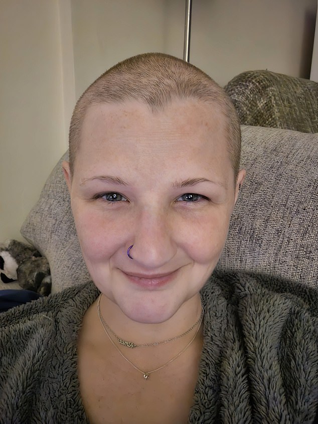 Six months after she began injecting the drug, Ms Chapman noticed her hair began to fall out in significant chunks
