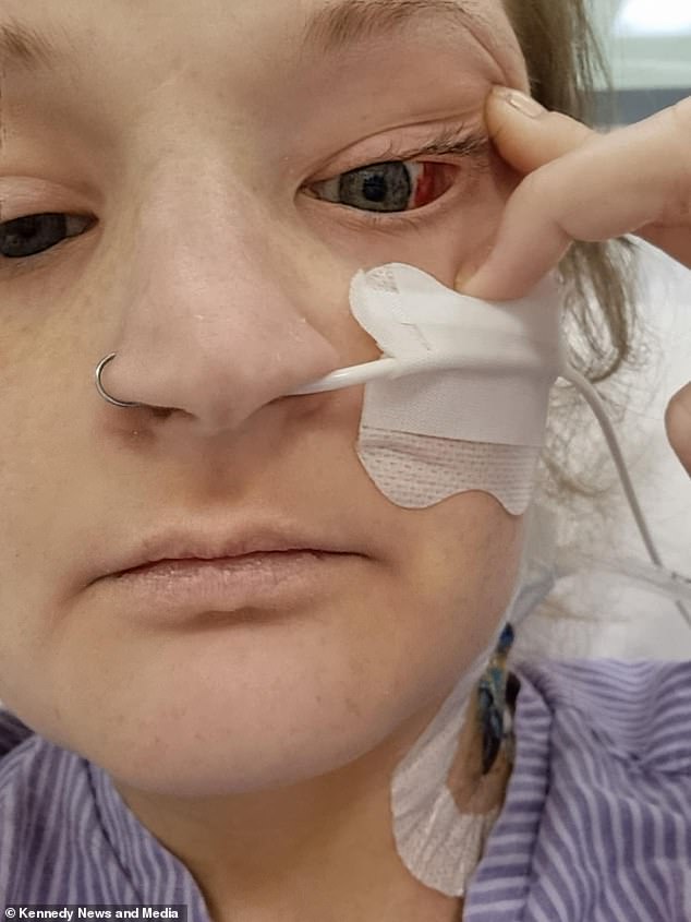 Medics found that her liver was failing and she'd developed a hole in her food pipe, according to the former waitress