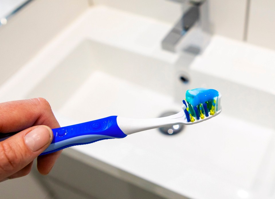 Toothbrush with toothpaste.