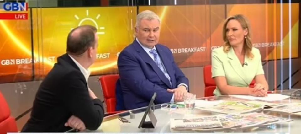 Eamonn Holmes leaving his GB News show early.
