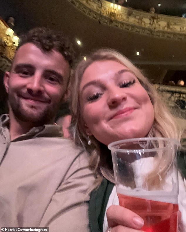 James featured in a TikTok video Harriet posted in September which saw him spin her around alongside a caption which read 'good job he didn't drop me in cow sh*t' and '#mylove'